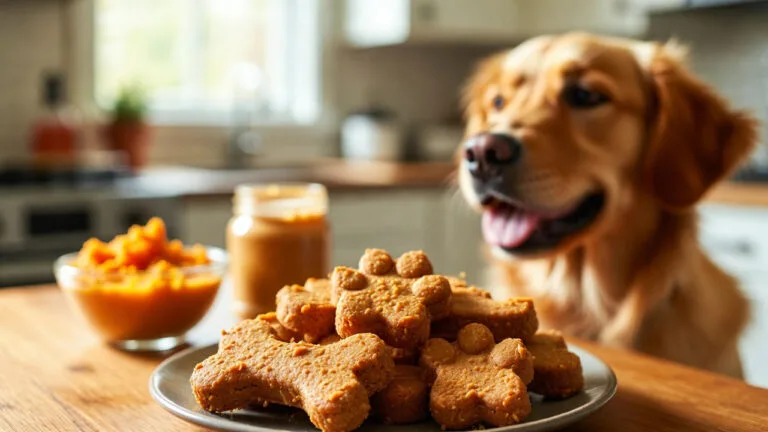 Homemade Peanut Butter and Pumpkin Dog Treats