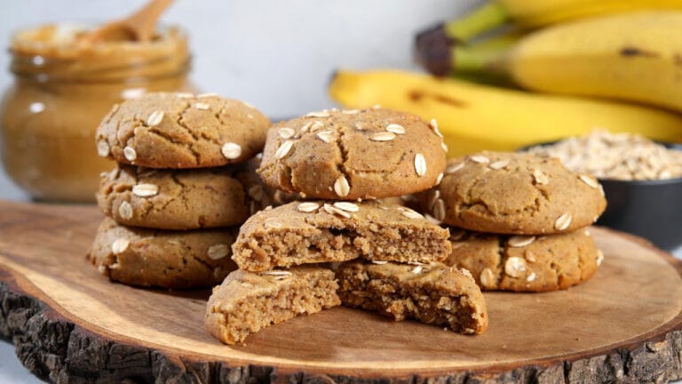 3 Ingredient Banana Oat Dog Biscuits