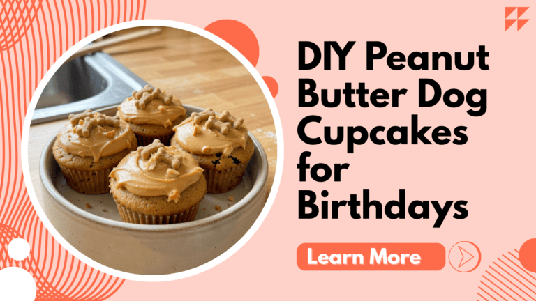 DIY Peanut Butter Dog Cupcakes for Birthdays