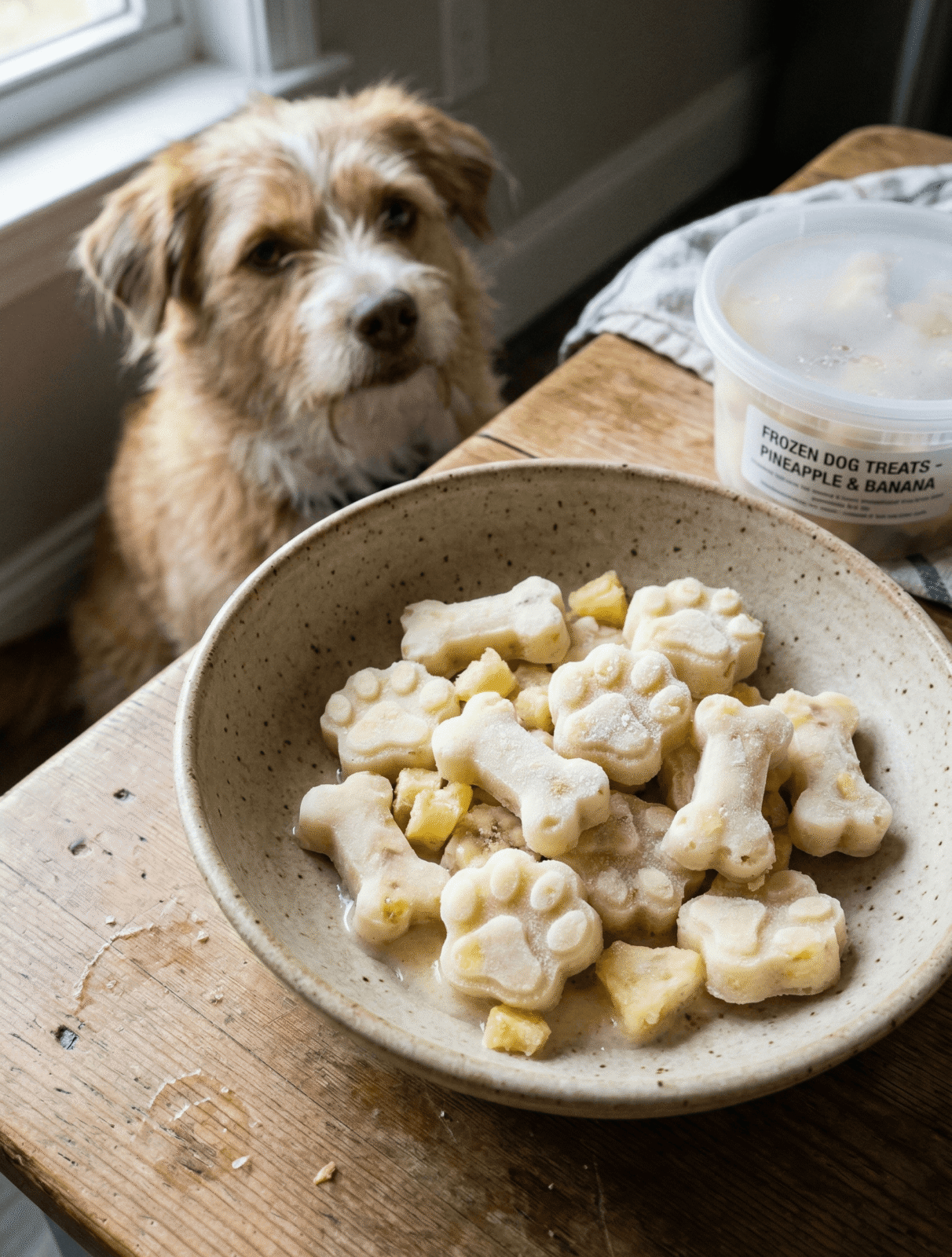 Frozen Pineapple Banana Dog Bites Recipe - Pawzenclub.com