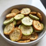 Low calorie air fryer zucchini dog crisps