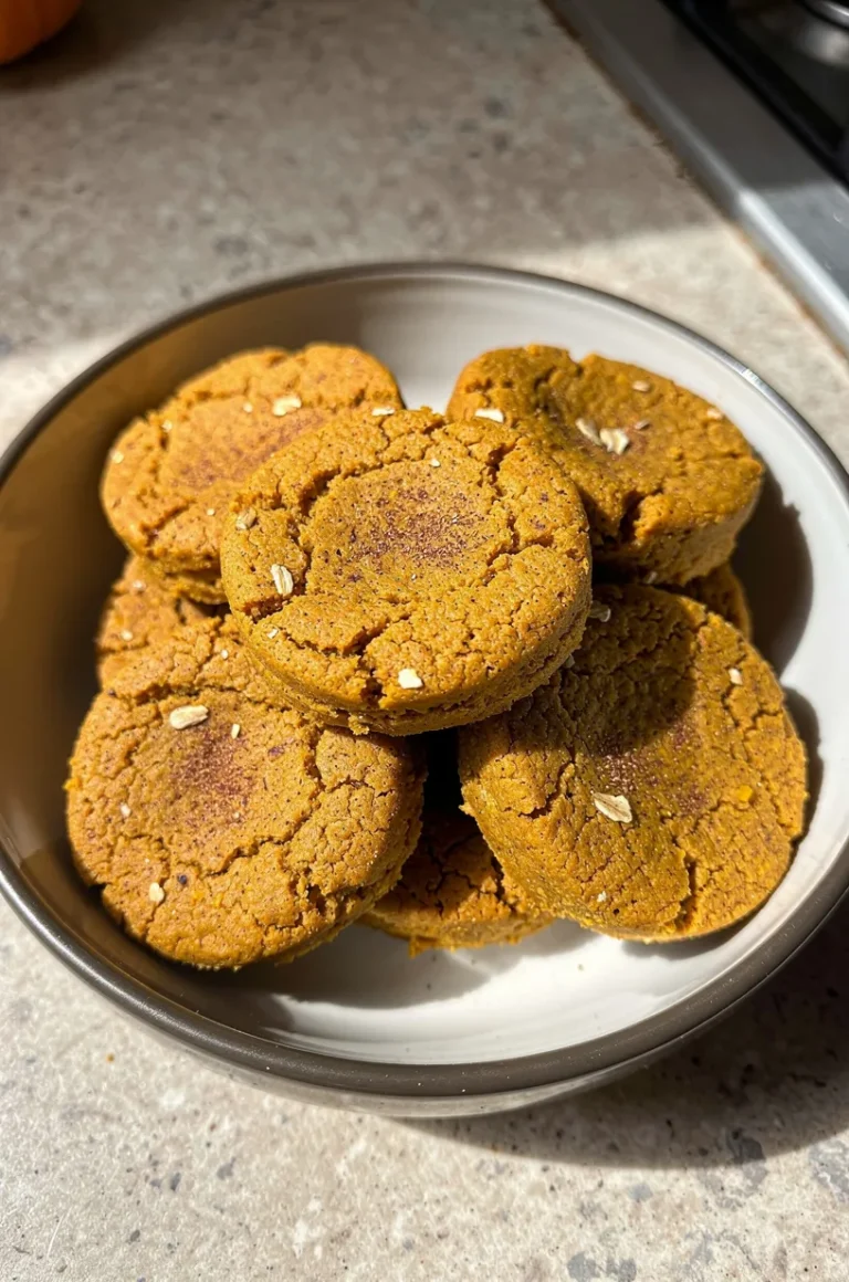 Dairy-free pumpkin dog cookies with sunflower butter