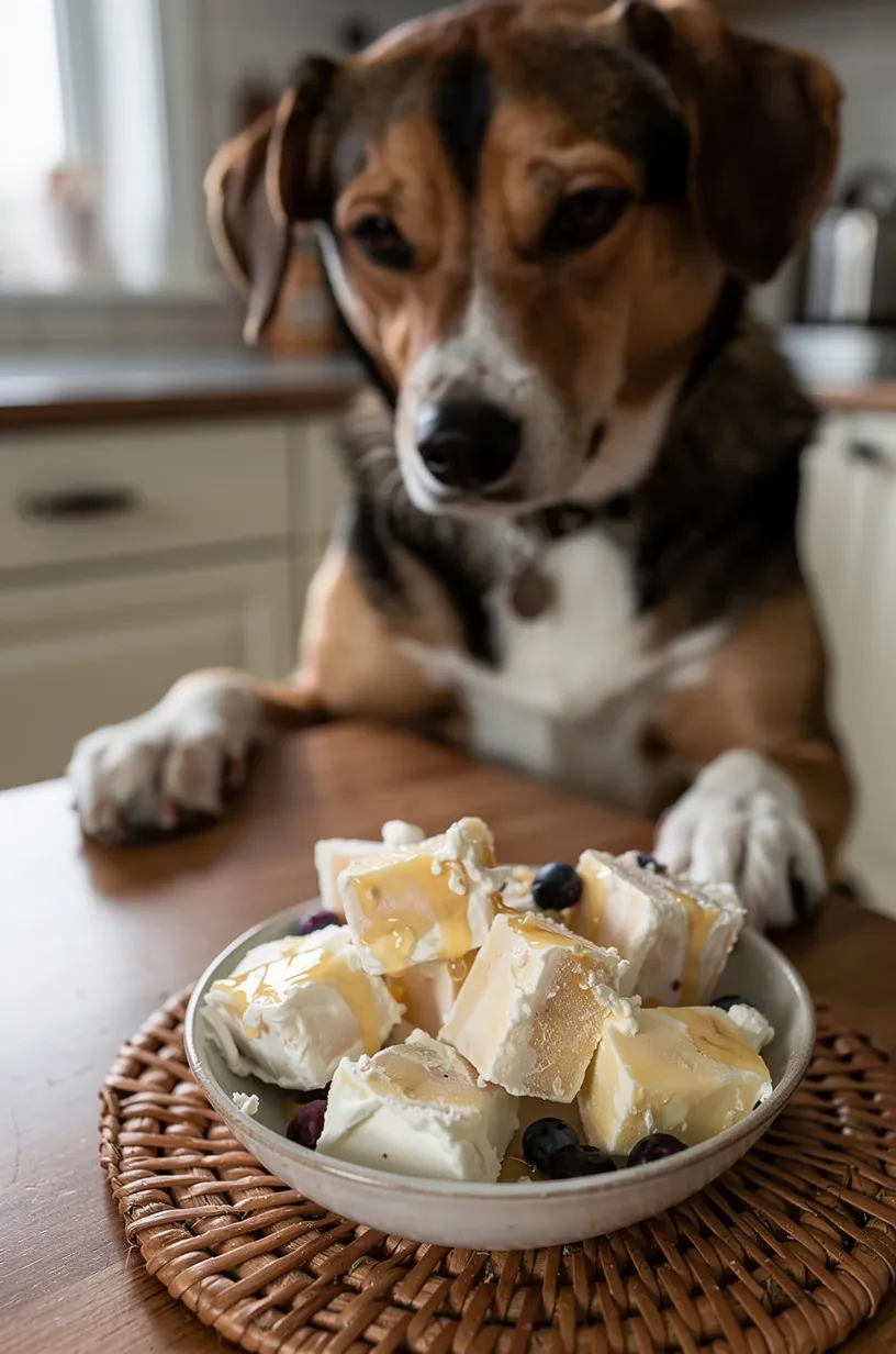 Same dog food photoshoot, same home kitchen, same natural window light, same smartphone camera style
