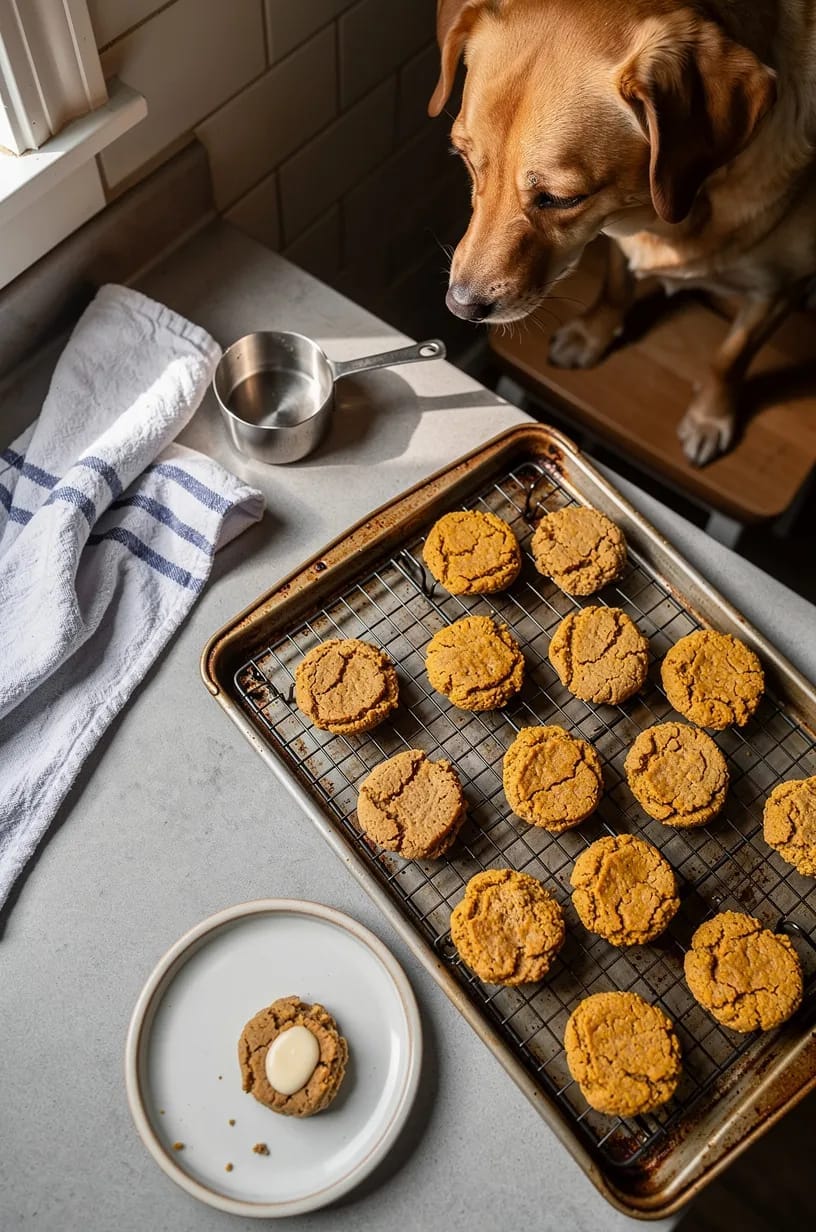 Same dog food photoshoot, same home kitchen, same natural window light, same smartphone camera style