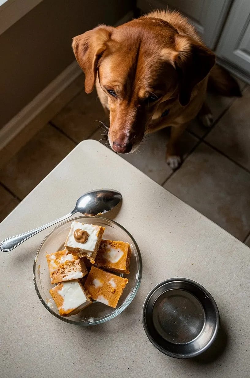 Same dog food photoshoot, same home kitchen, same natural window light, same smartphone camera style