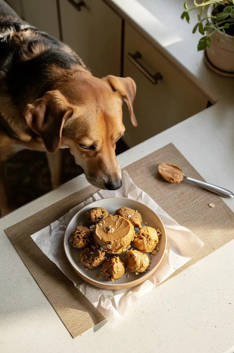 Same dog food photoshoot, same home kitchen, same natural window light, same smartphone camera style