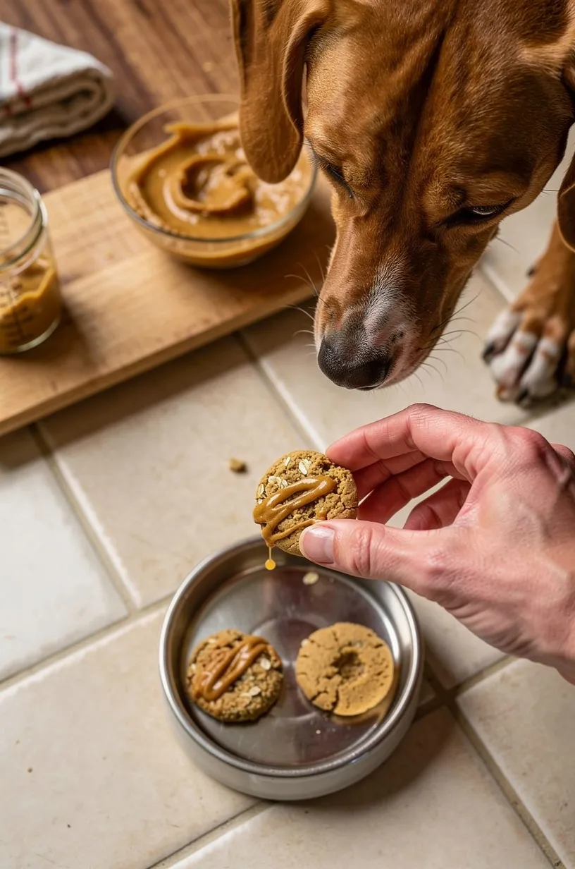 Same dog food photoshoot, same home kitchen, same natural window light, same smartphone camera style