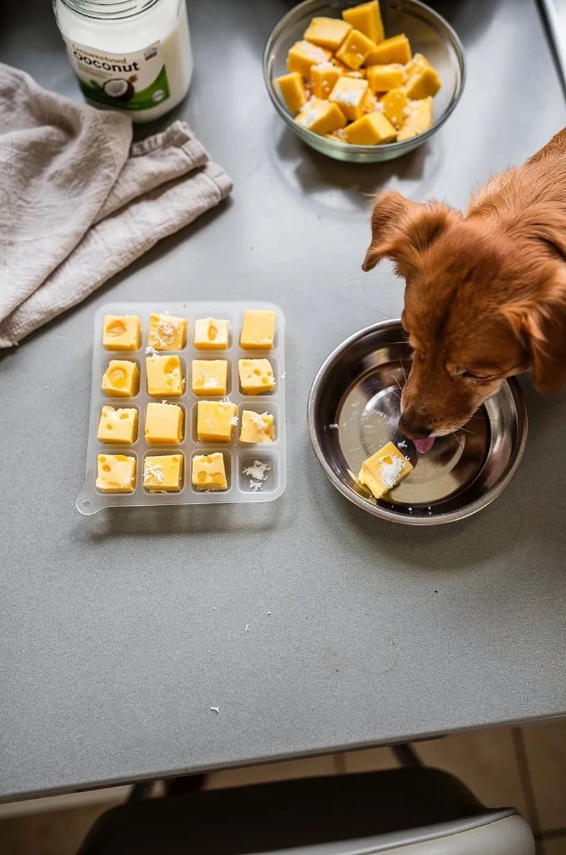 Same dog food photoshoot, same home kitchen, same natural window light, same smartphone camera style