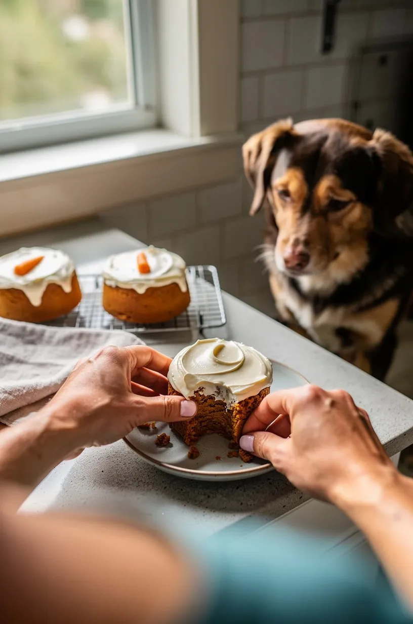 Same dog food photoshoot, same home kitchen, same natural window light, same smartphone camera style