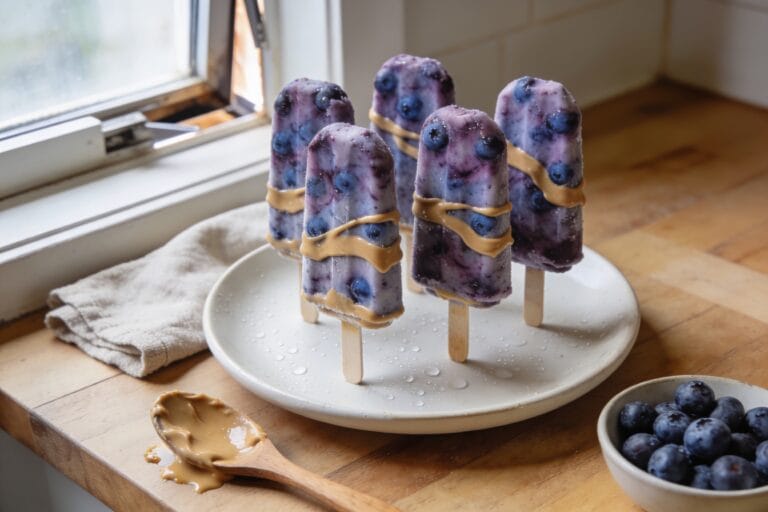 Blueberry Peanut Butter Frozen Dog Pops