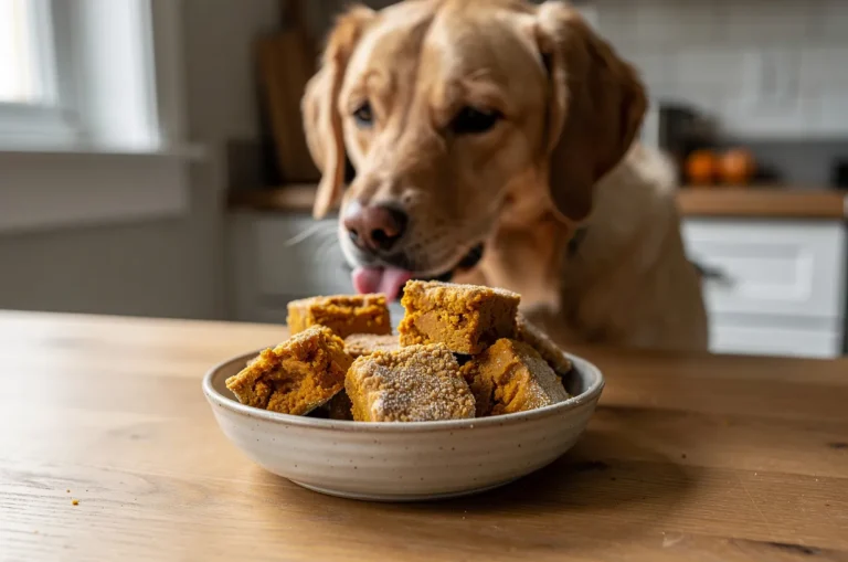 Pumpkin Peanut Butter Frozen Dog Bites