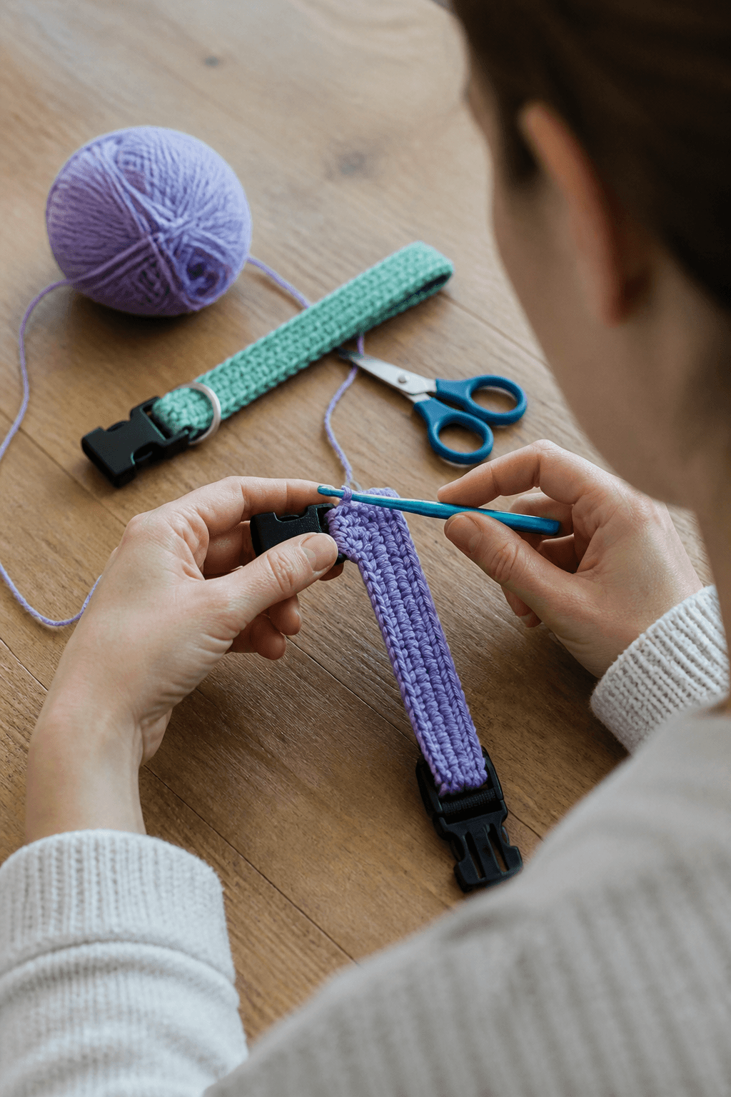 Step by Step DIY Crochet Dog Collar Cover Pattern