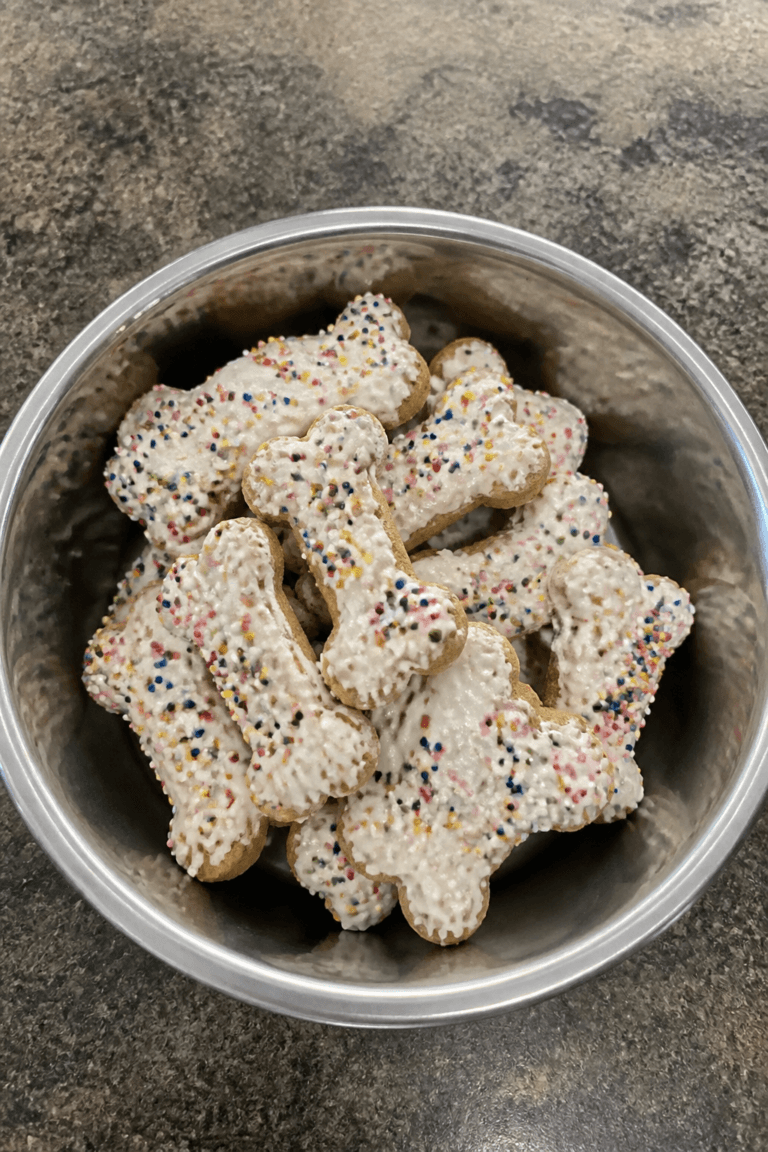 Birthday sprinkle dog cookies