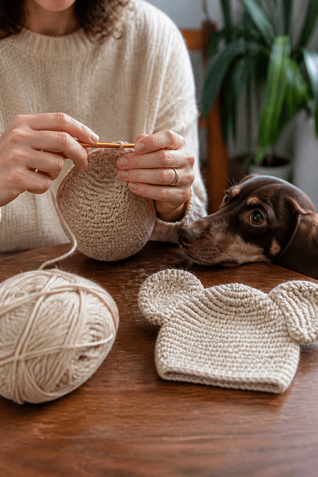 Step by Step **Dog Hat Crochet Pattern**