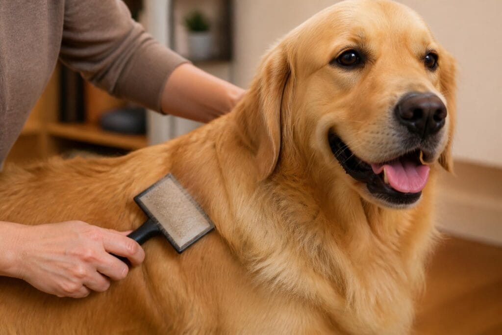 Grooming a Golden Retriever