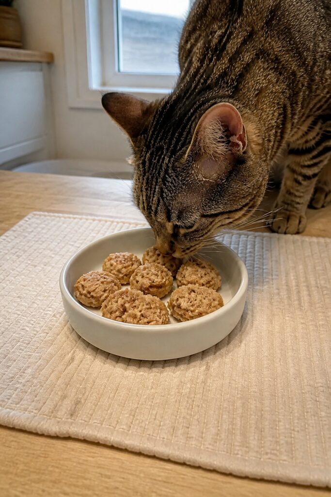 Same pet recipe photoshoot, same home kitchen, same natural window light, same smartphone camera sty