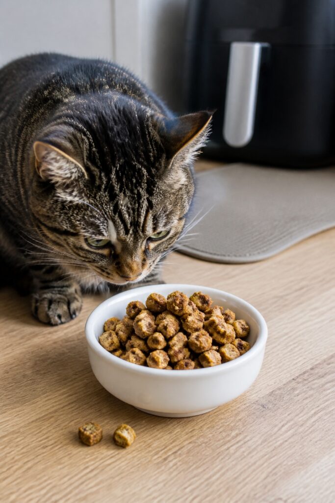 Same pet recipe photoshoot, same home kitchen, same natural window light, same smartphone camera sty