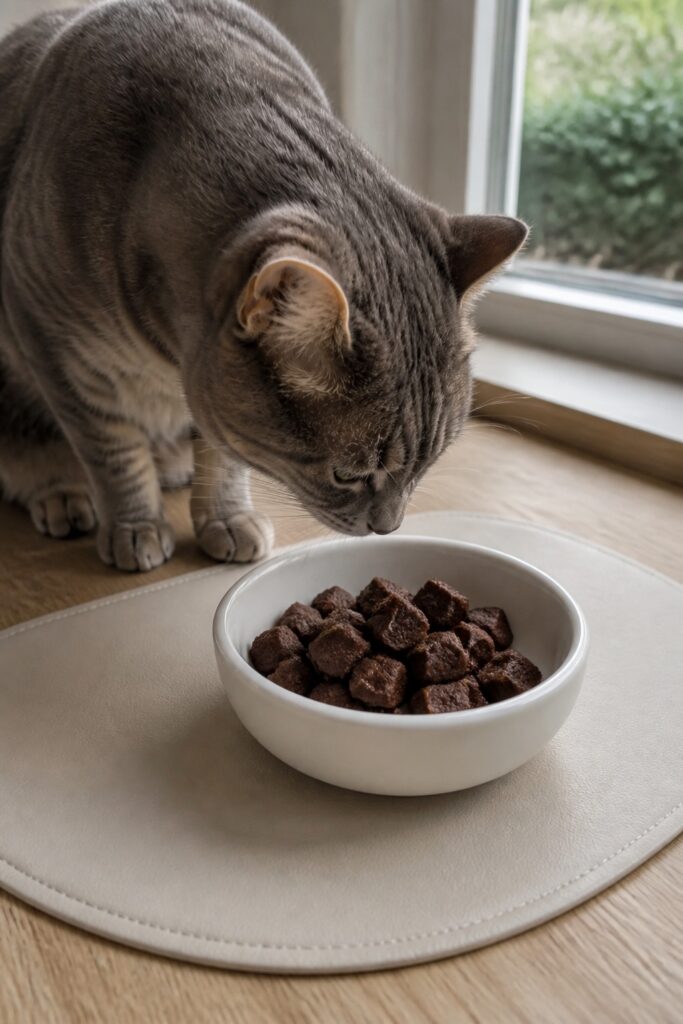 Same pet recipe photoshoot, same home kitchen, same natural window light, same smartphone camera sty