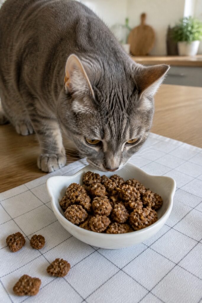 Same pet recipe photoshoot, same home kitchen, same natural window light, same smartphone camera sty
