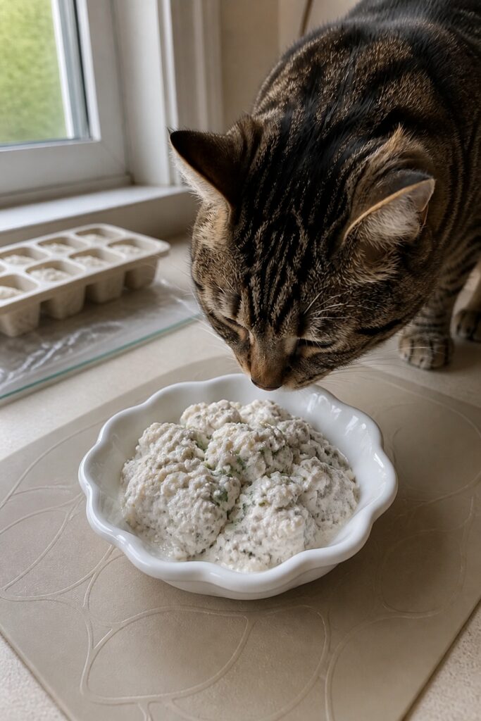 Same pet recipe photoshoot, same home kitchen, same natural window light, same smartphone camera sty