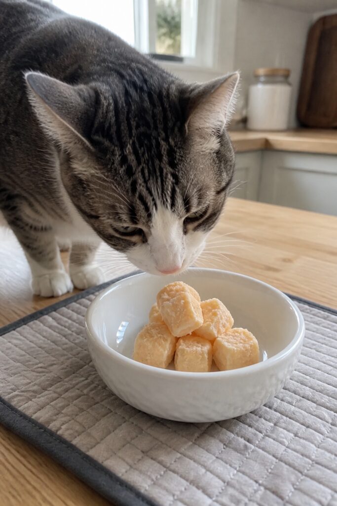 Same pet recipe photoshoot, same home kitchen, same natural window light, same smartphone camera sty