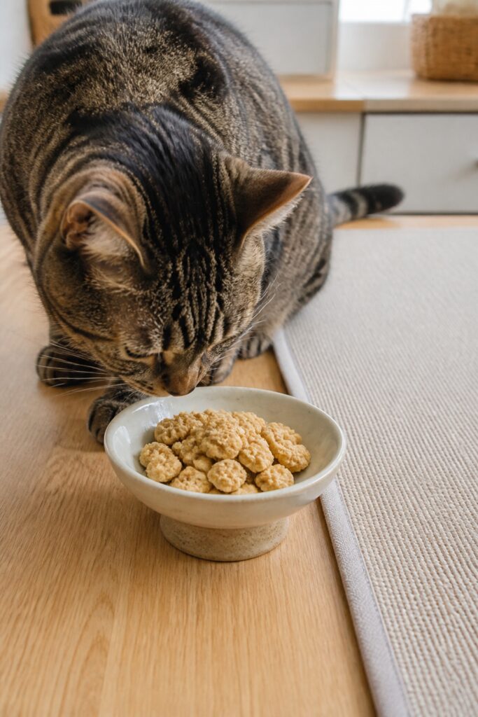 Same pet recipe photoshoot, same home kitchen, same natural window light, same smartphone camera sty