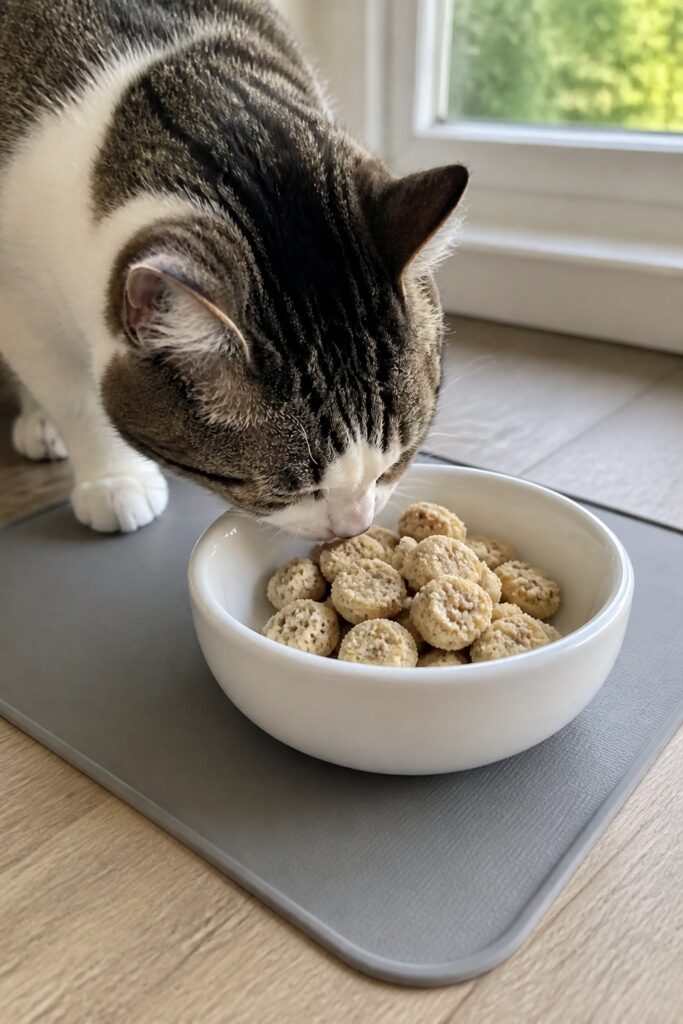 Same pet recipe photoshoot, same home kitchen, same natural window light, same smartphone camera sty