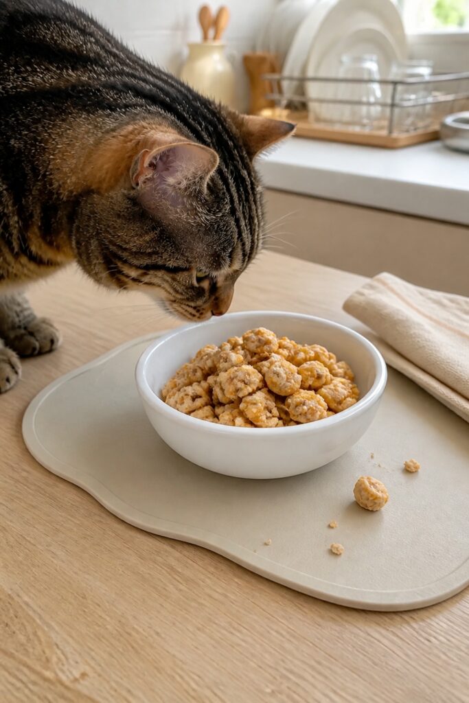 Same pet recipe photoshoot, same home kitchen, same natural window light, same smartphone camera sty