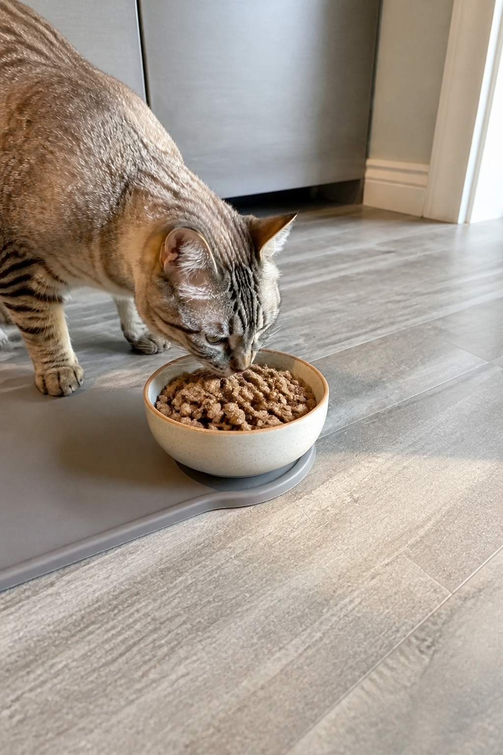Same pet recipe photoshoot, same home kitchen, same natural window light, same smartphone camera sty