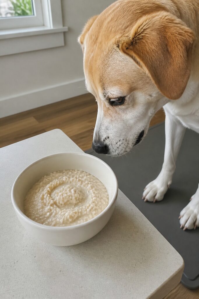 Same pet recipe photoshoot, same home kitchen, same natural window light, same smartphone camera sty