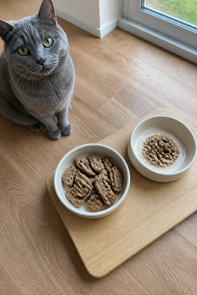 Same pet recipe photoshoot, same home kitchen, same natural window light, same smartphone camera sty